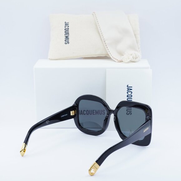 Jacquemus CARRE ROND JAC/10 C1 Geometric Sunglasses - Black\Grey - Picture 4 of 11